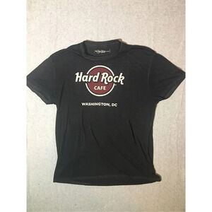 Mens Hard Rock Cafe Shirt Size XL Washington DC Casual Thin Comfortable Black